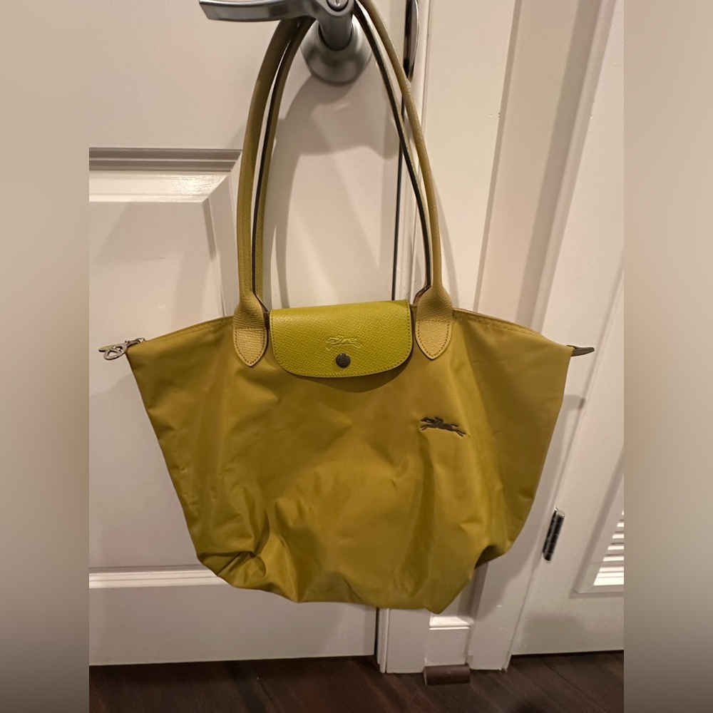 Longchamp pliage large tote mustard yellow